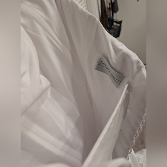 Sophia Tolli A Line Sweetheart White Strapless Wedding Dress Size 20 - Picture 5 of 14